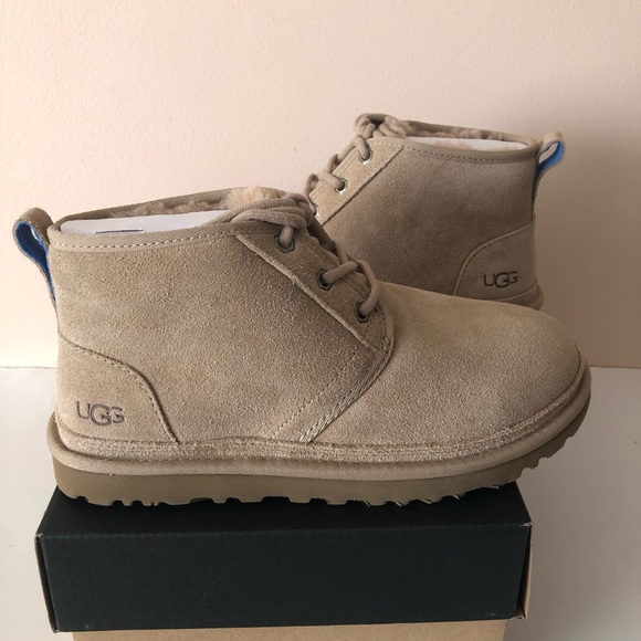 UGG Australia Neumel Chukka suede leather fur Beige Blue Boot. Size: 7, 8, 9 - Picture 11 of 14